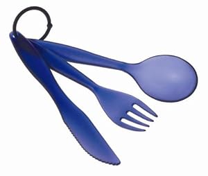 Amazon.com: GSI Outdoors Polypropylene Knife Spoon And Fork - 3 PIECE - ring cutlery set: Home & Kitchen