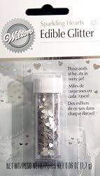 WILTON SILVER HEARTS EDIBLE GLITTER 703-204