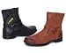 Men's Casual Ankle Boots, Leather Lined Fashion updated Motorcycle styling Rubber Outsoles with Strap design details