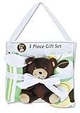 Trend Lab 3 Piece Bib, Burp and Buddy Gift Set, Giggles