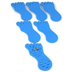 6 Toe Ring Holders Blue Foam Foot Body Jewelry Display