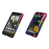 Paint Splatter Design Hard Cover Crystal Case for HTC EVO 4G