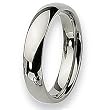 Rounded Polished Titanium Ring (5.0 mm) - Sizes 6-13