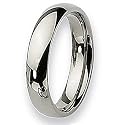 Rounded Polished Titanium Ring (5.0 mm) - Sizes 6-13
