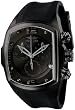 Black Stainless Steel Lupah Quartz Chronograph Rubber Strap