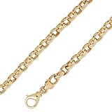 14K Solid Yellow Gold Hip Hop Bullet Chain Necklace 7mm (17/64) 24 41Q8zVcdnnL. SL160 14K Solid Yellow Gold Hip Hop Bullet Chain Necklace 7mm (17/64) 24