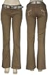 YMI Stretch Cotton Slub Pants W/ Distressed Belt