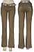 Apparel : YMI Stretch Cotton Slub Pants W/ Distressed Belt