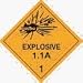 Adazon Inc. DL001 Explosive 1.1A 1, D.O.T. Shipping Labels fully conform to HM-181 re...