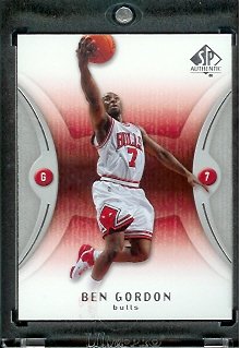 2006 07 SP Authentic Ben Gordon Chicago Bulls Basketball Card #11 - Mint Condition - In Protective Display Case !!