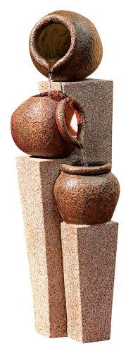 Three Urn and Pillar Cascade Outdoor/Indoor Fountain