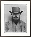 George Bernard Shaw Irish Playwright and Critic in July 1891 Wearing a Distinctive Hat Collections Framed Photographic Poster Print, 22x26