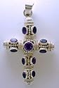 Sterling Silver and Amethyst Cross