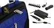 rooCASE 4n1 Netbook Carrying Bag with AC Home / DC 12v Car / Airplane Charger for Lenovo IdeaPad U160 0894-55U 11.6-Inch Laptop Dark Brown (Deluxe Series - Dark Blue / Black)