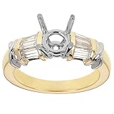 18k Gold Two-Tone Engagement Setting with Baguette Diamond Accents (G-H/VS, 1/2 ct. tw.)