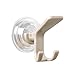 InterDesign Classico Bathroom Shower Suction Hook/Razor Holder, Satin