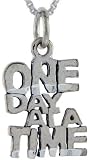 Sterling Silver  One Day At A Time  1 (25mm) wide Talking Charm.