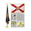Florida 4ft x 6ft Flag telescoping Flagpole Base and Tassel