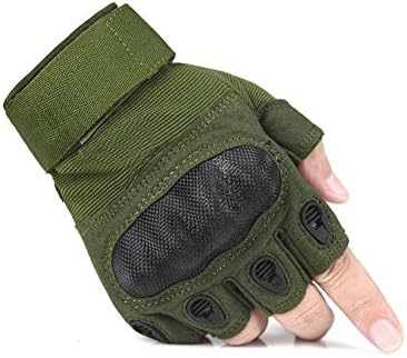 Vality Military Half-finger Fingerless Tactical Airsoft Hunting Riding Cycling Gloves-Army Green