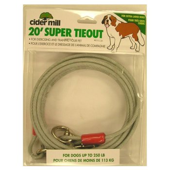 Childrens Toyshop  Pet Supplies : Extra Heavy Duty Dog Tie Out Cable - 20'