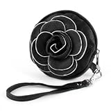 Black Flower Faux Leather Bag/Purse AJ23140
