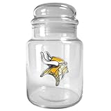 NFL Vikings 31 Oz Glass Candy Jar