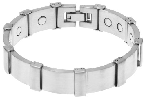 Sabona Executive Brushed Stainless Magnetic Bracelet, Size Medium