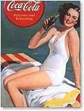 Coca-Cola Pin Up girl Vintage Advertising Poster