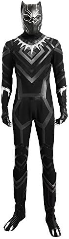 HZYM Men's Captain America 3 Civil War Black Panther Cosplay Costume Deluxe Outfit (XL)