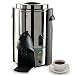 Focus Foodservice 57060 Regalware Commercial Stainless Steel Coffeemaker with One-Hand Dispensing Integrated Non-Drip Spigot, 60-Cup