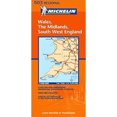 Carte RGIONAL Wales, The Midlands, South West England
