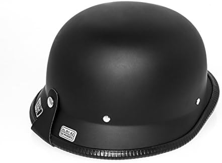 Motorcycle Half Shell Helmet , DOT Low Profile Matt Black (XL - 24.0/24.8")