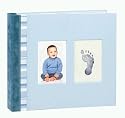 Photo and Footprint Baby Book - Blue
