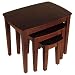 Nesting Tables - 3PC Walnut Finish Occasional Accent Nesting Tables