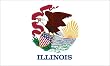 Valley Forge Nylon Illinois State Flag, measures 3-Foot x 5-Foot