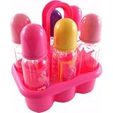 6-Pack Printed Bottles with Organizer (Silicone... by Luvable Friends