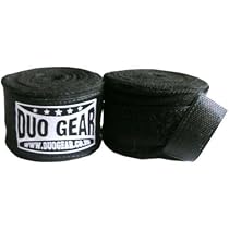 BLACK DUO Muay Thai Kickboxing Boxing Hand Wraps