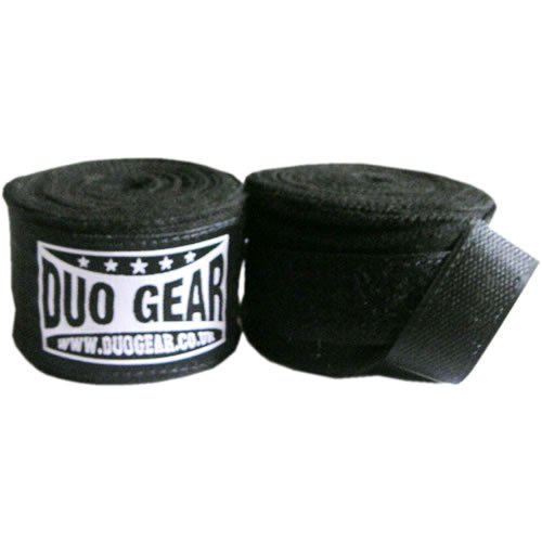 BLACK DUO Muay Thai Kickboxing Boxing Hand Wraps