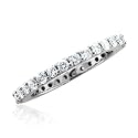 14k White Gold Diamond Eternity Band Bridal Ring (GH, SI-I, 1.00 carat) - Yellow Gold Available