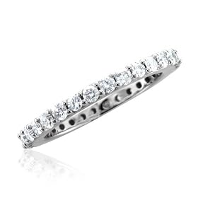 14k White Gold Diamond Eternity Band Bridal Ring (GH, SI-I, 1.00 carat) – Yellow Gold Available