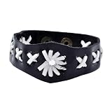 Black White Leather Handmade Surfer Bracelet, Men's Bracelet, Leather Bracelet, #28
