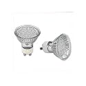 2 x GU10 2w LED Eveready energy saving light bulbs 240v house mains warm light.