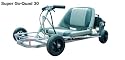 Go-Ped Super Go Quad 30 Gas Powered Mini-Kart (Silver)