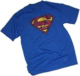 Superman Action-Print Shield Adult T-Shirt
