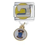 Sewing Machine Italian Charms Bracelet Link