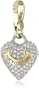 Juicy Couture Silver Puff Heart Gold Charm
