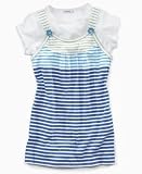 Greendog Girls Layered Button-Tab Tunic