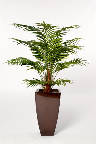 House of Silk Flowers Artificial Areca Palm Floor Plant 28″W x 48″H