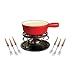 Swissmar Lugano Cheese 9 Piece Fondue Set, Red