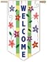 Evergreen - Floral Fence Welcome Appliqu� Banner